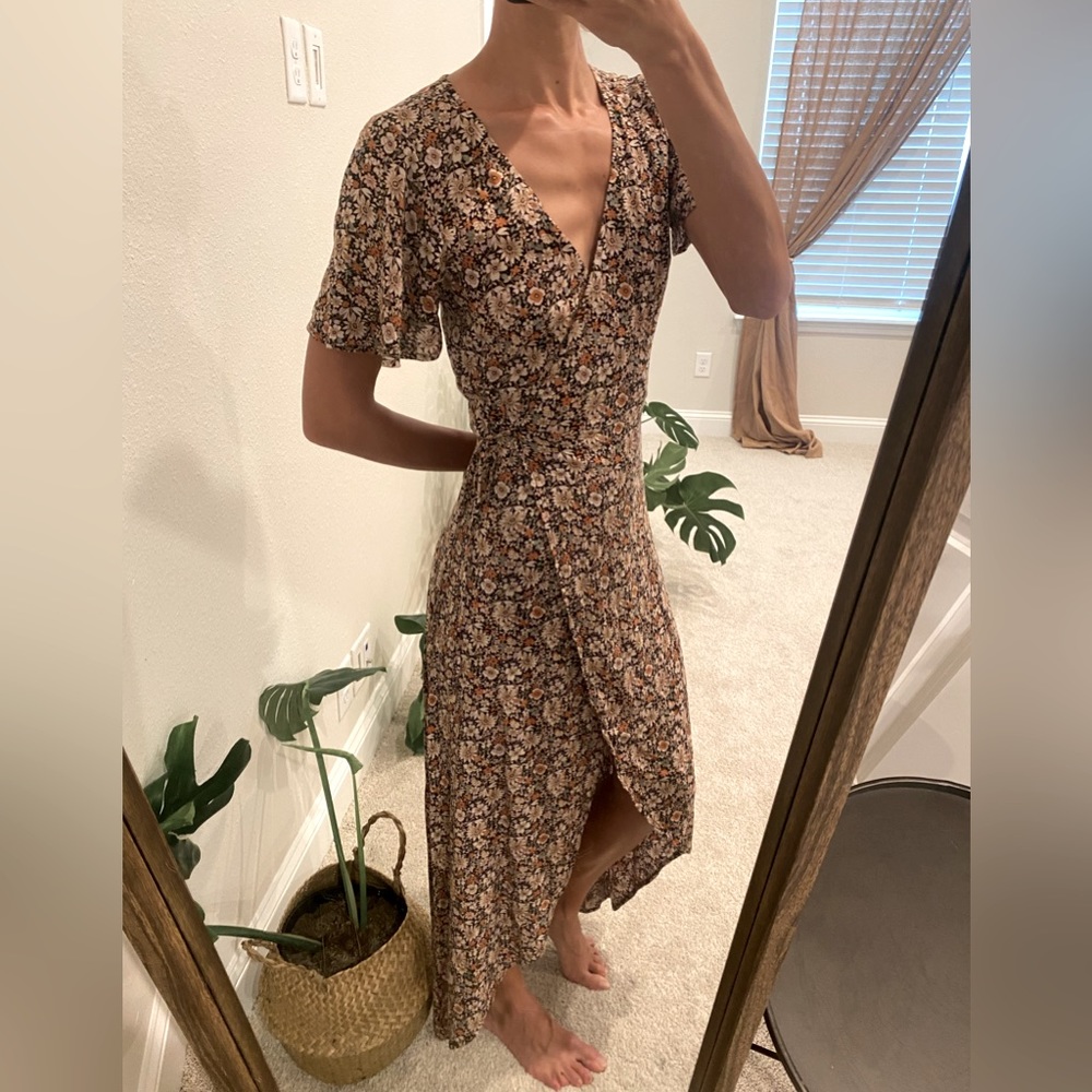 AE Boho Floral Wrap Dress